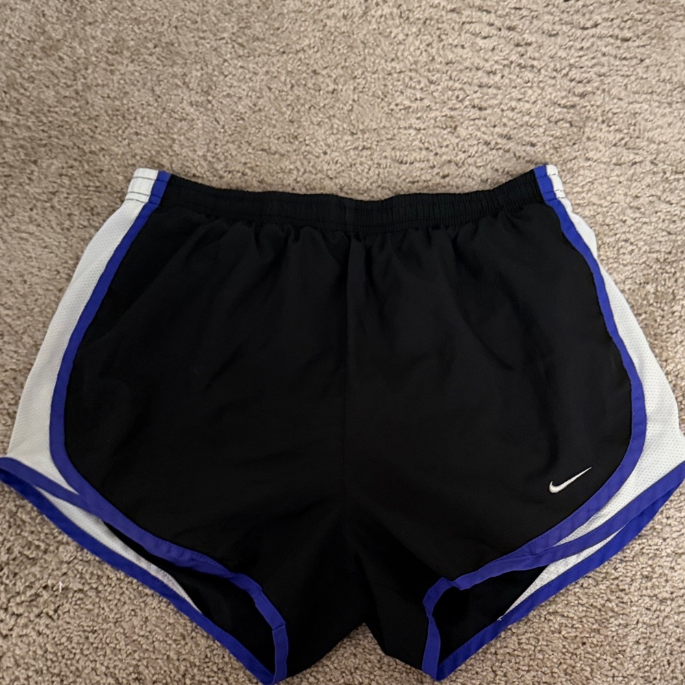 Nike Women's Black and Purple Athletic Shorts